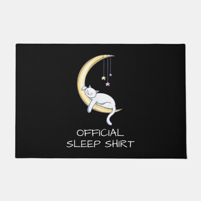 Cat official sleep shirt | Cat owner gift Doormat (Front)