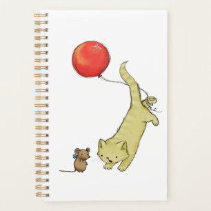 Cat on a balloon planner