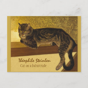 Cat on a balustrade CC0102 Théophile Steinlen Postcard