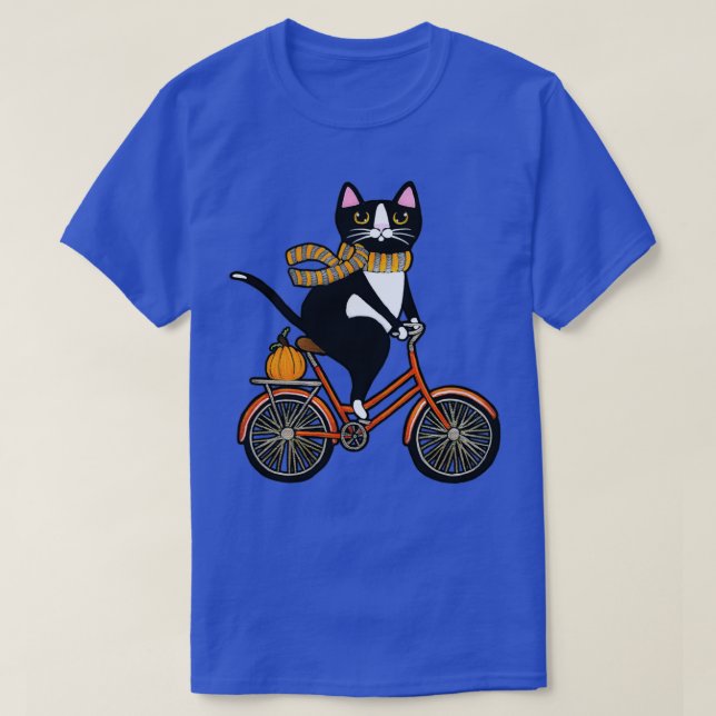 Cat on a Bicycle  T-Shirt (Design Front)