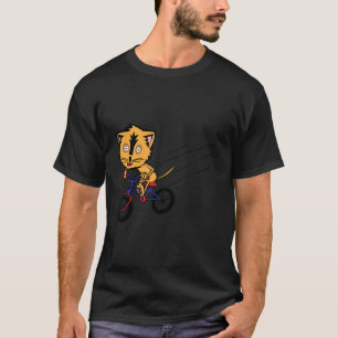 Cat on a bike cycling funny T-Shirt