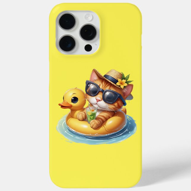Cat On A Float  Case-Mate iPhone Case (Back)