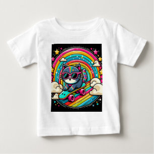Cat on a Skateboard Baby T-Shirt
