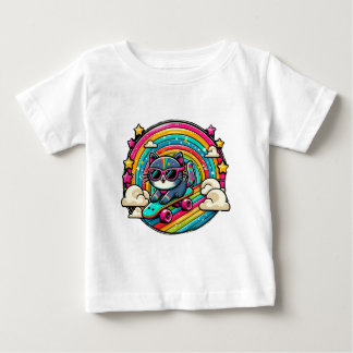 Cat on a Skateboard Baby T-Shirt
