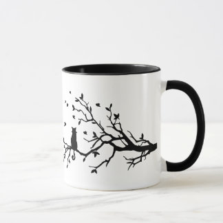 Cat on a tree - Silhouette Mug