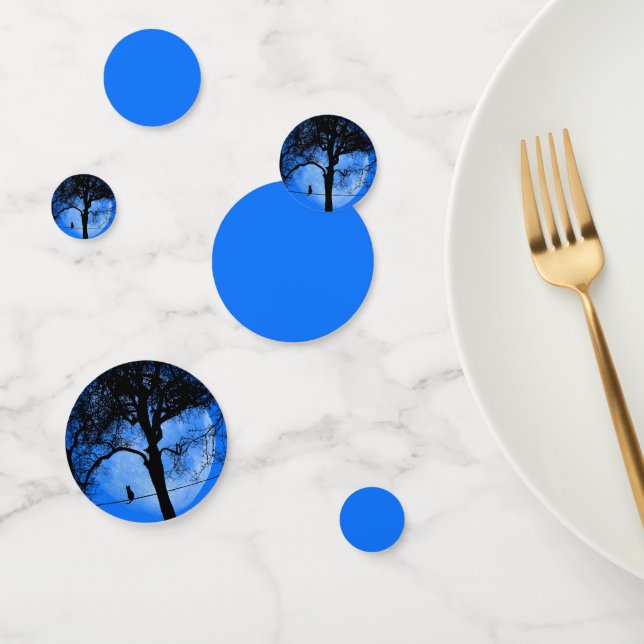 Cat on a Wire Blue Moon Confetti (Group)