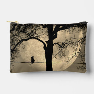 Cat on a Wire Full Moon Accessory Pouch