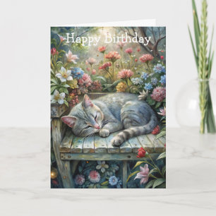 Cat on Bench Card