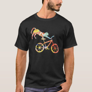 Cat On BMX Bike Kitten Bike Cycling Bicycle T-Shirt
