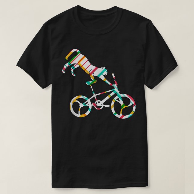 Cat On BMX Bike Kitten Lover Bike Cycling Bicycle  T-Shirt (Design Front)