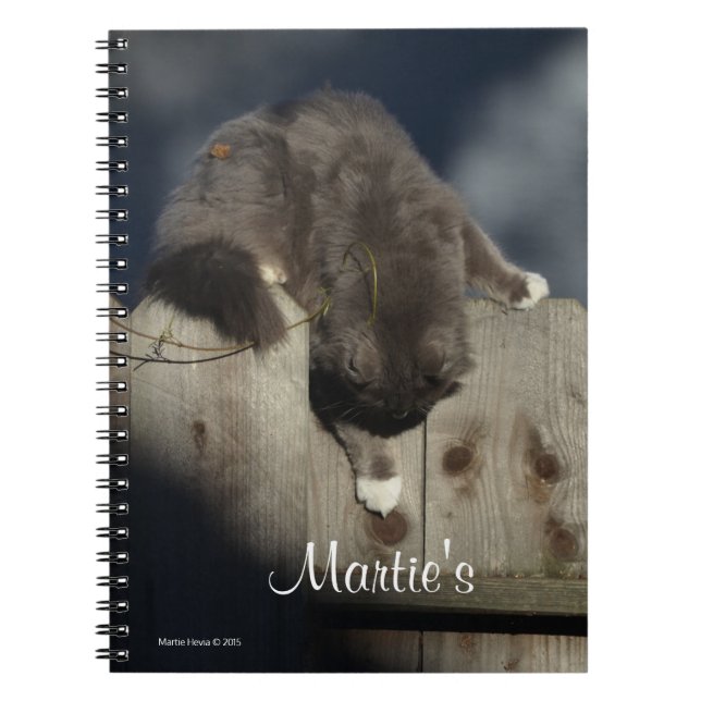 Cat on Fence (18) Notebook (Front)