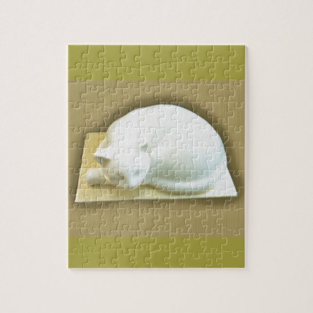 Cat on Gold Box II Jigsaw Puzzle (Vertical)