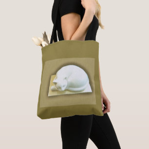 Cat on Gold Box Ii Tote Bag