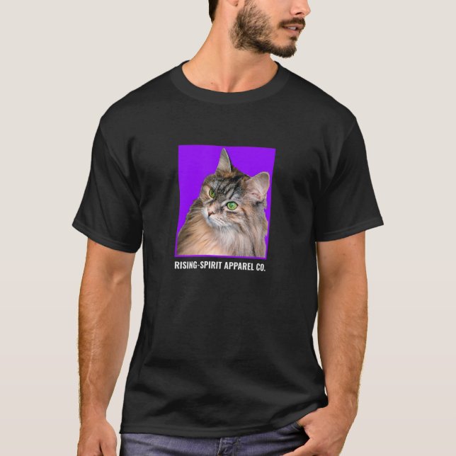 Cat On Purple T-Shirt (Front)