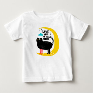Cat on the moon baby T-Shirt