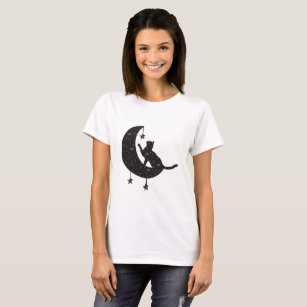 Cat on the Moon Celestial T-Shirt
