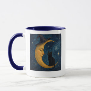 Cat on the Moon Coffee Mug