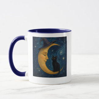 Cat on the Moon Coffee Mug