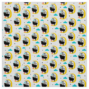 Cat on the moon fabric