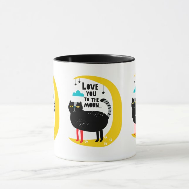 Cat on the moon mug (Center)