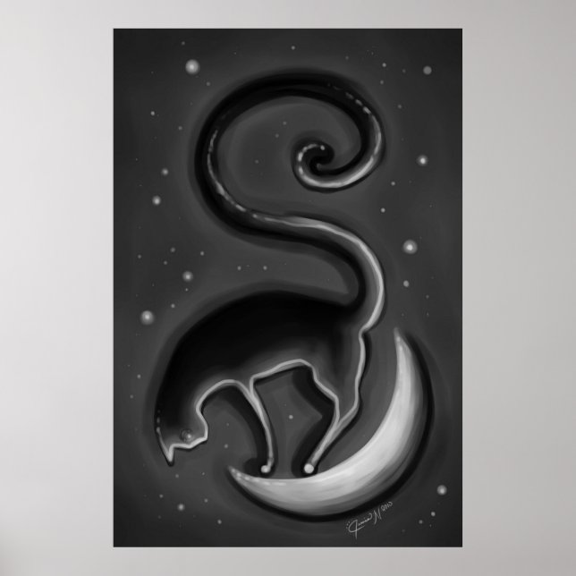 Cat on the moon poster (Front)