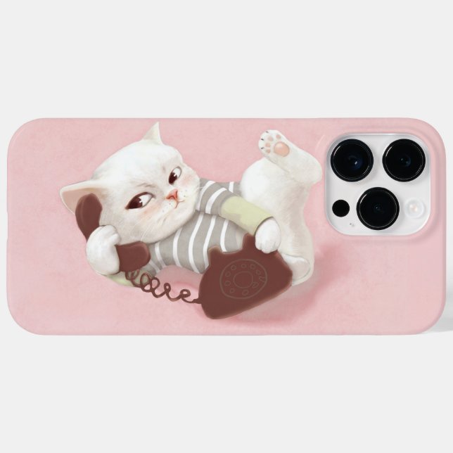 Cat on the Phone Case-Mate iPhone Case (Back (Horizontal))