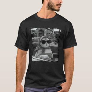 Cat On Vacation Coffee Chill Cat Funny Cat Meme Ca T-Shirt