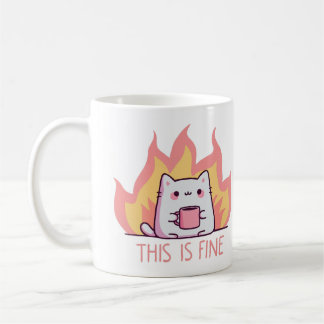 Cat One Fire This Is Fine Coffee Mug