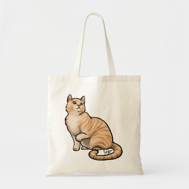Cat Orange Tabby Tote Bag (Front)