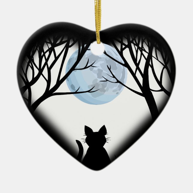 Cat Ornament Personalised Cat Decoration Gift (Front)