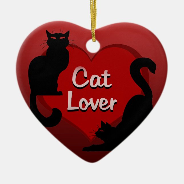Cat Ornament Personalised Cat Decoration Gift (Front)