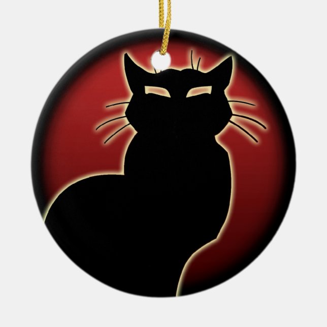 Cat Ornament Personalised Cat Decoration Gift (Front)