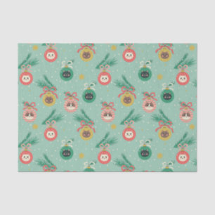 Cat Ornaments on Tree Pattern Tissue Paper
