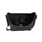 Cat outline messenger bag
