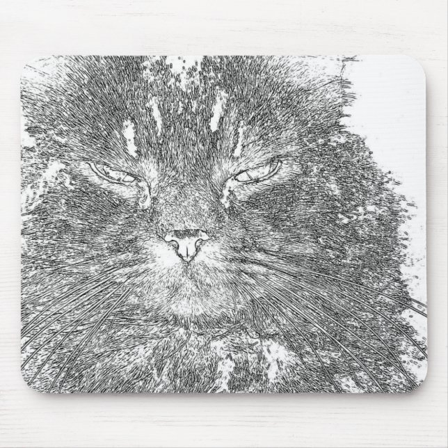 Cat outline mouse mat (Front)