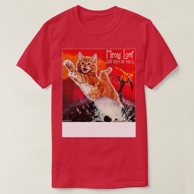 Cat Outta Hell T-Shirt (Design Front)