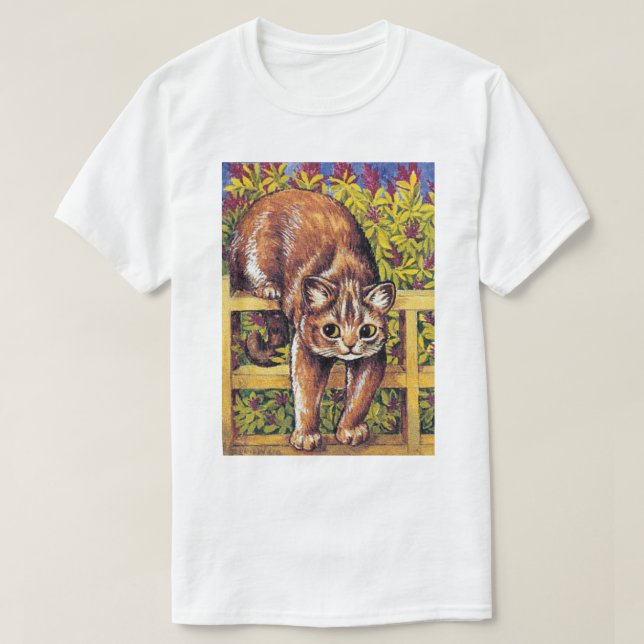 Cat over Fence, Louis Wain T-Shirt (Design Front)