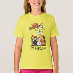 Cat Overload Cute Kittens Graphic T-Shirt for Girl
