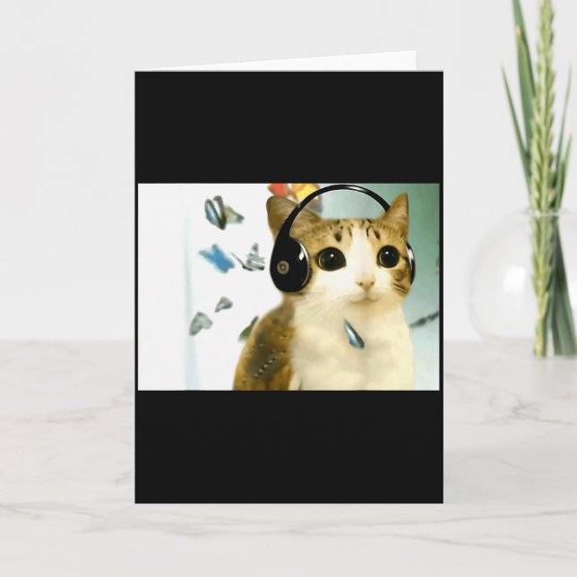 Cat Owl Funny Cursed Internet Trendy Meme Funny Me Card (Front)