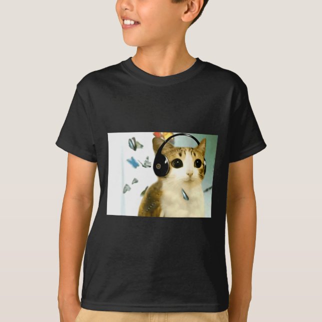 Cat Owl Funny Cursed Internet Trendy Meme Funny Me T-Shirt (Front)