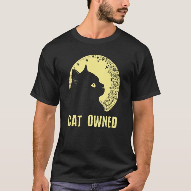 Cat Owned Friends Cat  Buddy Kitten Cat Mom  1 T-Shirt (Front)