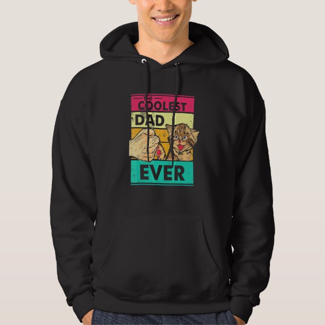 Cat Owner Cat Coolest Dad Ever Hoodie (Front)