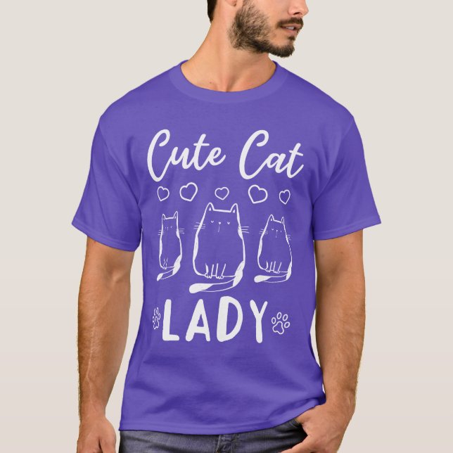 Cat Owner Cat Lover Cute Cat Girl Cute Cat Lady T-Shirt (Front)