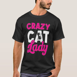 Cat Owner flower Crazy Cat Lady T-Shirt