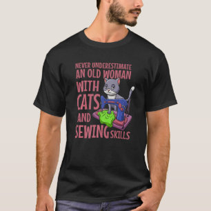 Cat Owner Sewing Animal Kitten Dressmaking T-Shirt