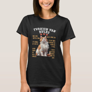 Cat Owners TURKISH VAN RULES Funny Turkish Van Dad T-Shirt