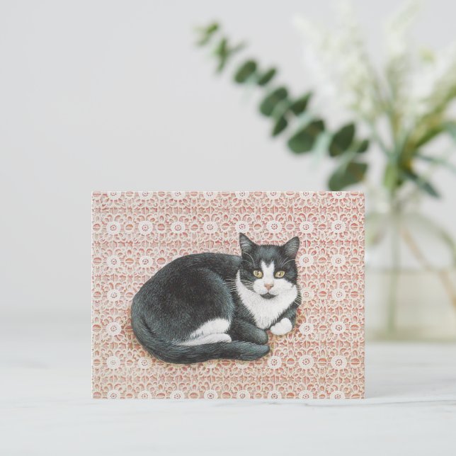 CAT PAINTED POSTCARD (Standing Front)