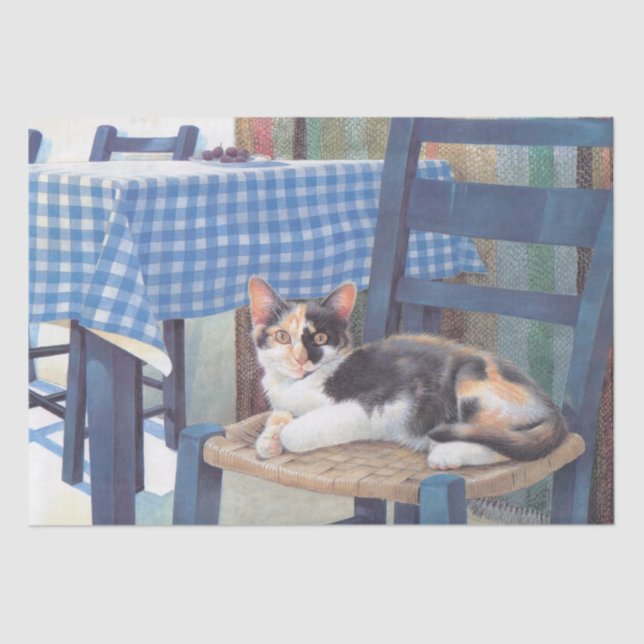 CAT PAINTED TISSUE PAPER (Front)