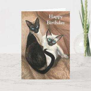 Cat Painting Birthday Card w/ Woodrow Wilson Quote