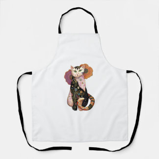 Cat Painting Cats Illustration Cat Art  Apron